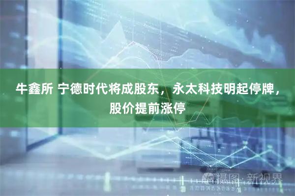 牛鑫所 宁德时代将成股东，永太科技明起停牌，股价提前涨停