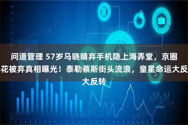 问道管理 57岁马晓晴弃手机隐上海弄堂，京圈小花被弃真相曝光！泰勒蔡斯街头流浪，童星命运大反转